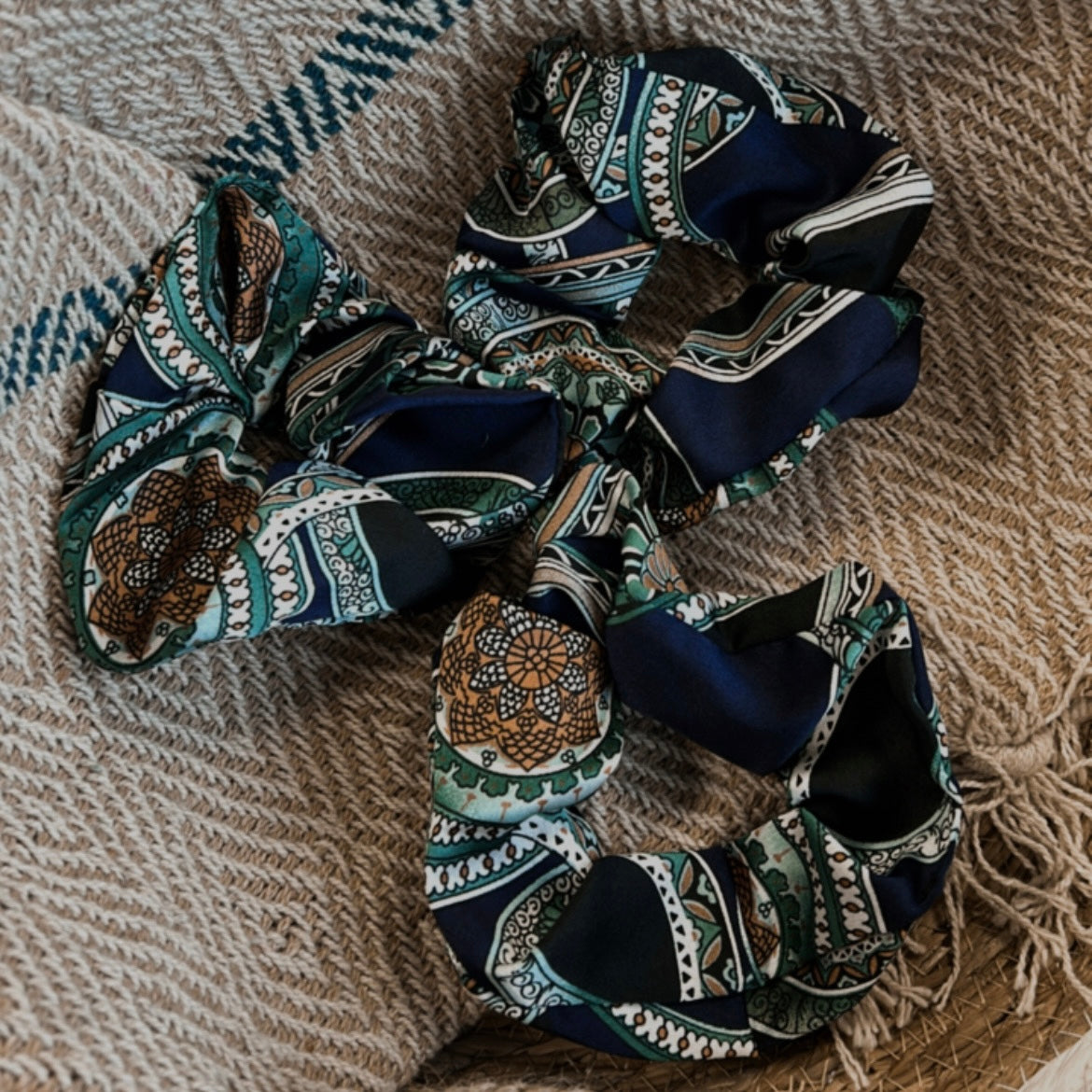 Scrunchie Ibiza navy blauw