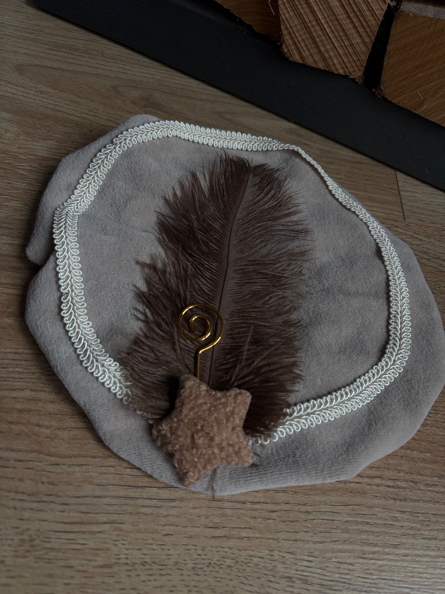 Luxe pietenmuts - Beige met ster