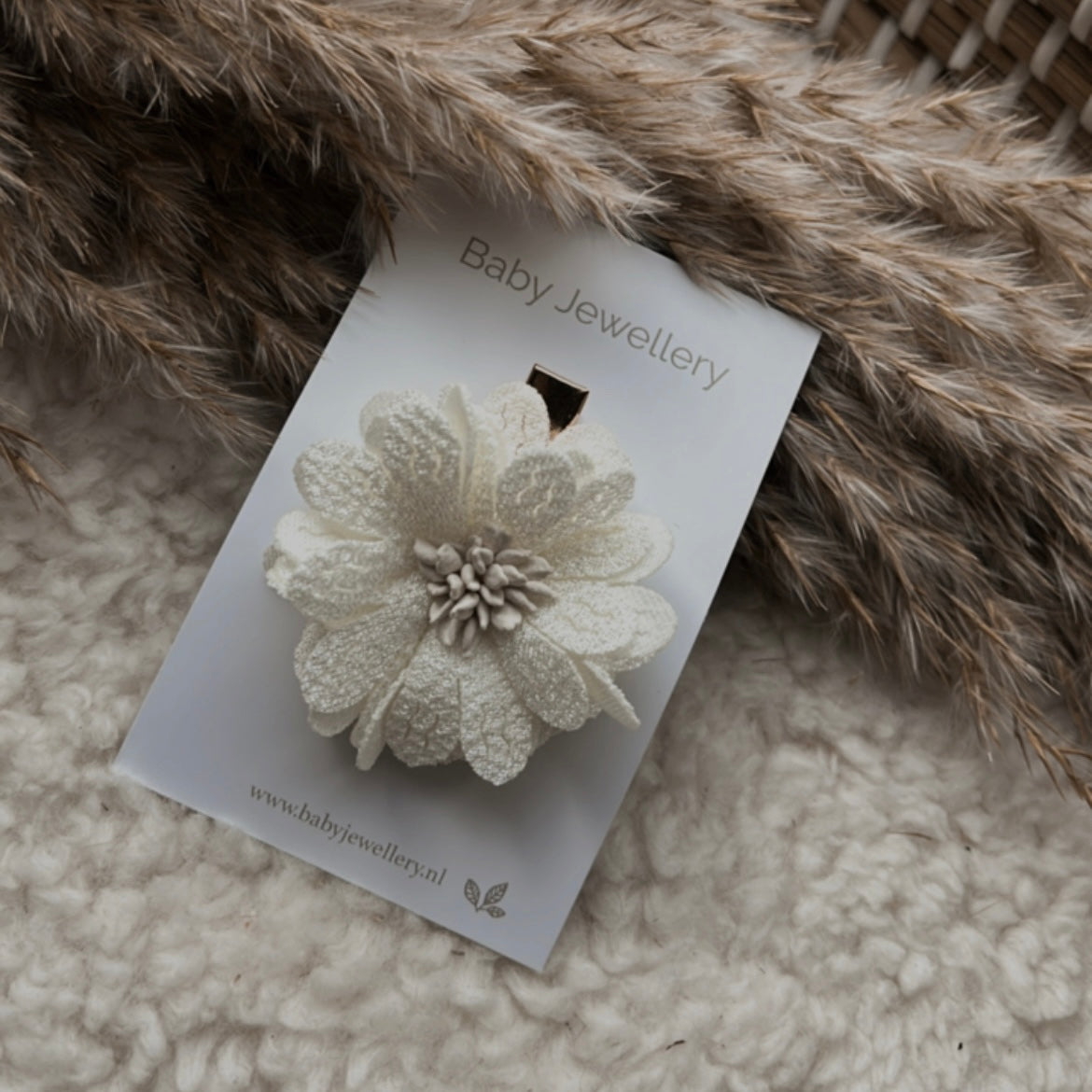 Haarspeldje bloem alligator