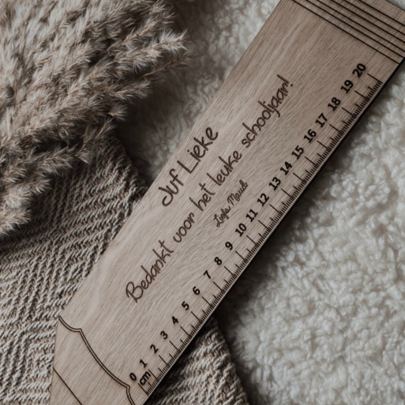 Lineaal Juf/Meester potlood