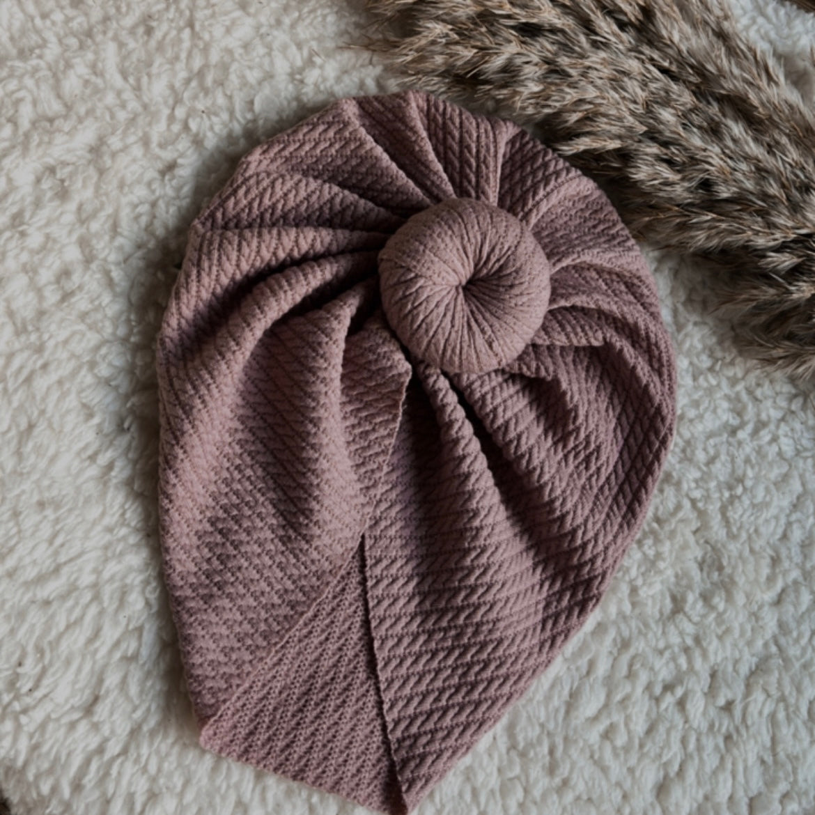 Tulbandje knot oud roze