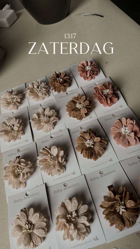 Haarspeldje bloem alligator