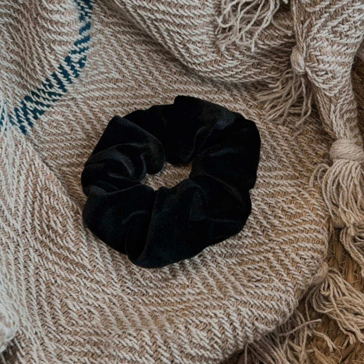 Scrunchie velvet zwart