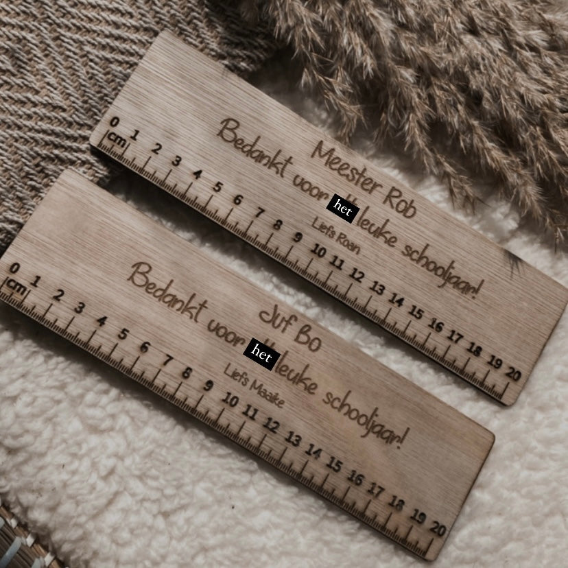Lineaal Juf/Meester 20cm