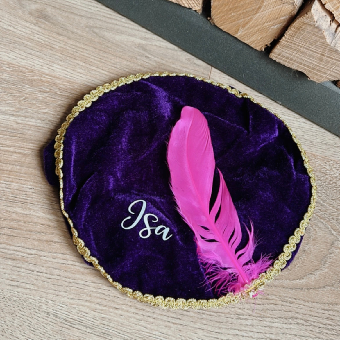 Pietenmuts met naam - Paars