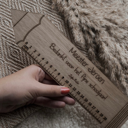 Lineaal Juf/Meester potlood