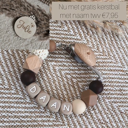 Speenkoord met naam | Hazelnoot