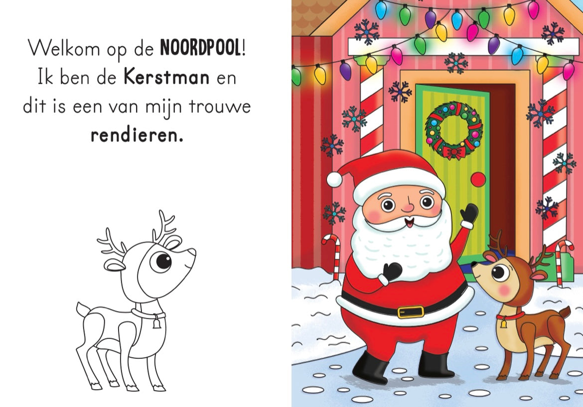 Water kleurboek kerst