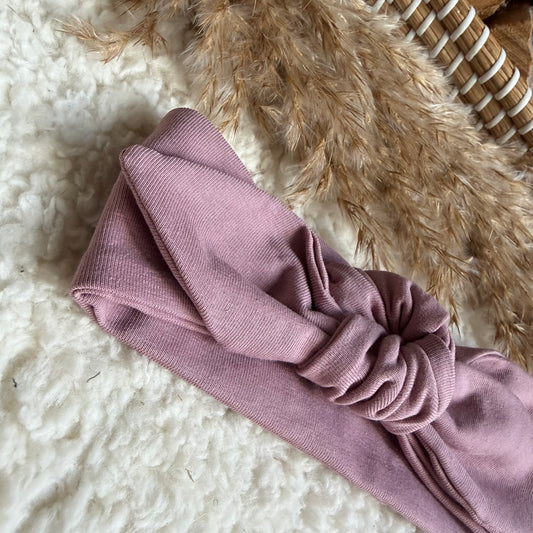 Haarband knoop oud roze