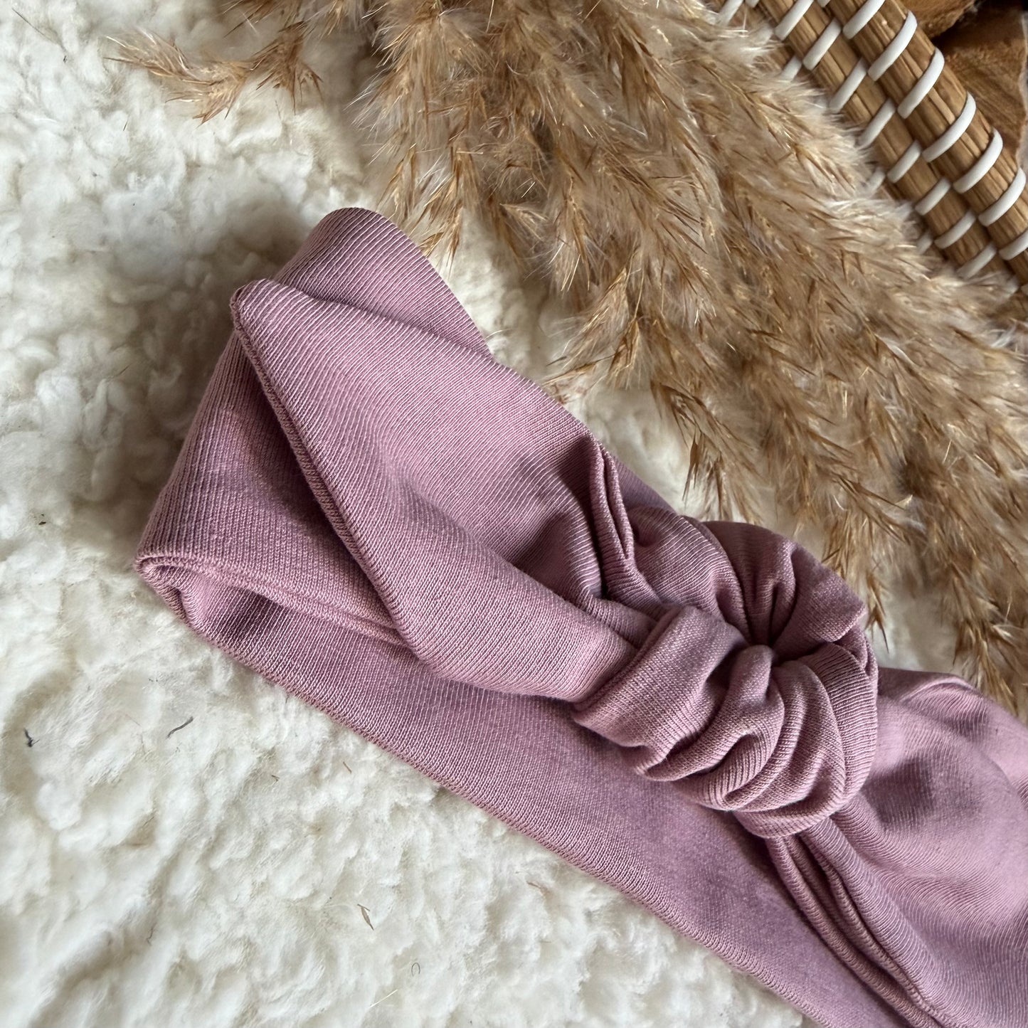 Haarband knoop oud roze