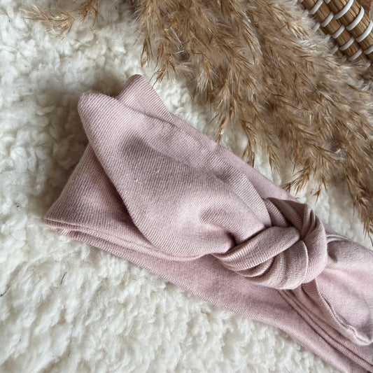 Haarband knoop licht roze