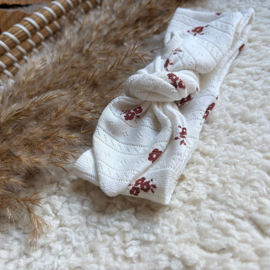 Haarband knoop broderie bloem