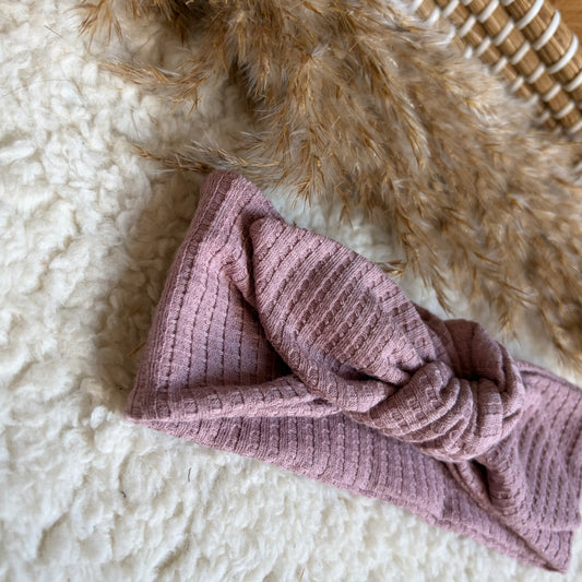 Haarband knoop roze wafel