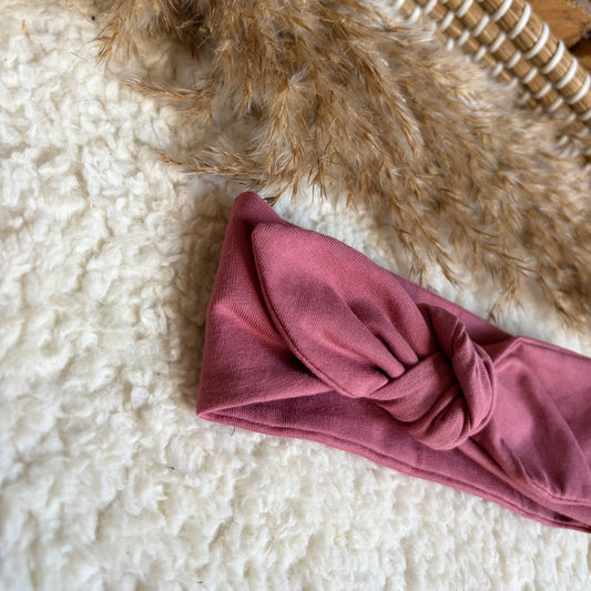 Haarband knoop donker roze