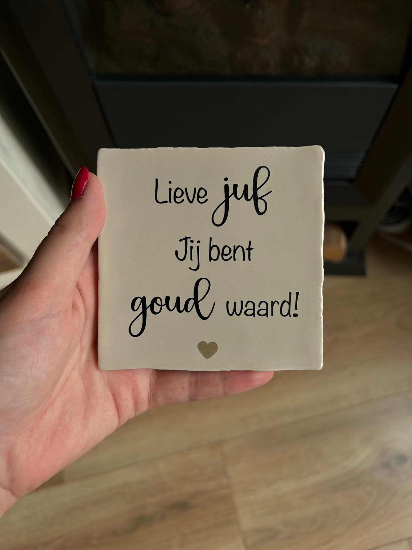 Tegeltje voor de juf/meester