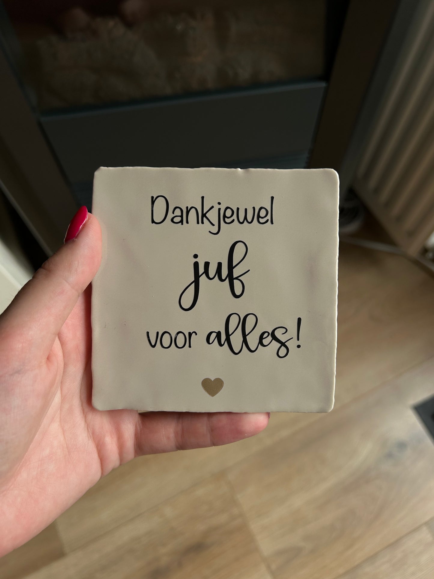 Tegeltje voor de juf/meester