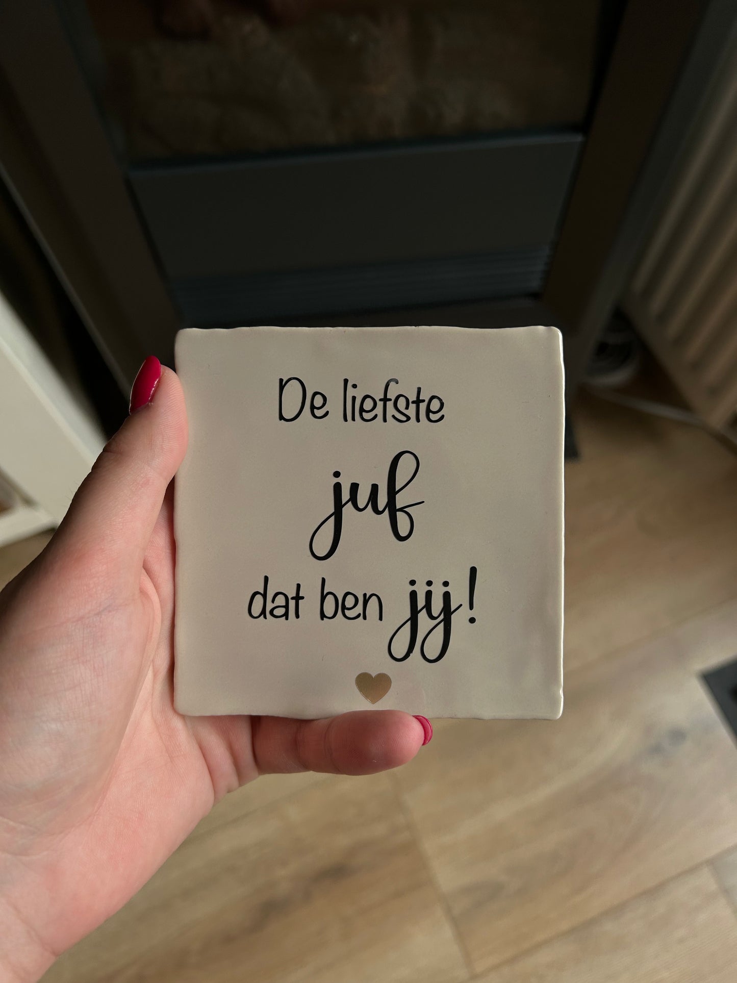 Tegeltje voor de juf/meester