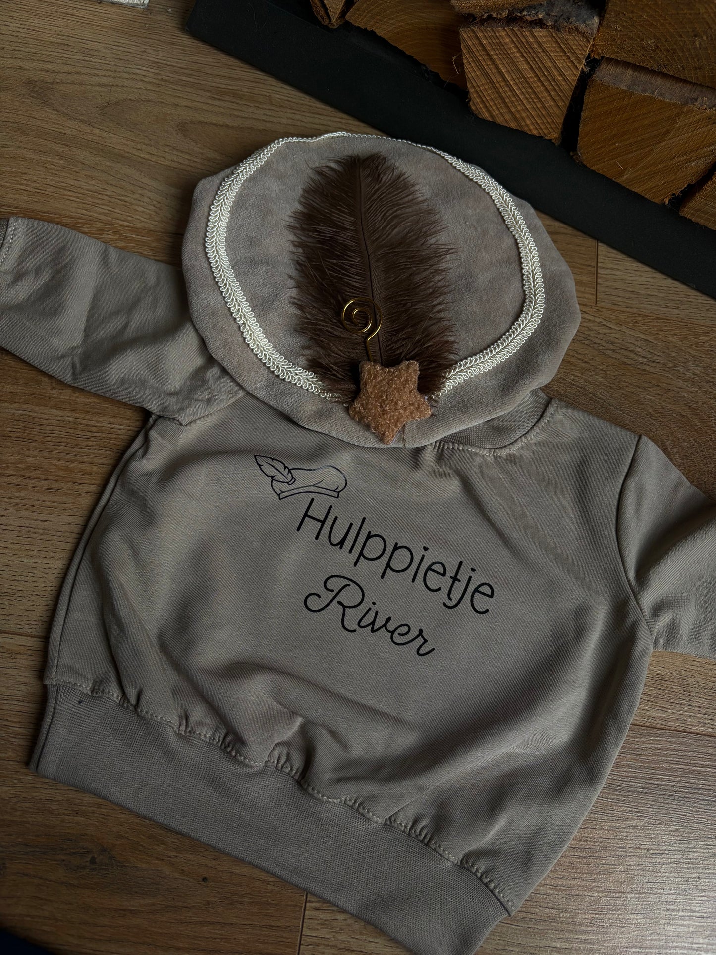 Combi pietenmuts & hulppietje sweater - Beige