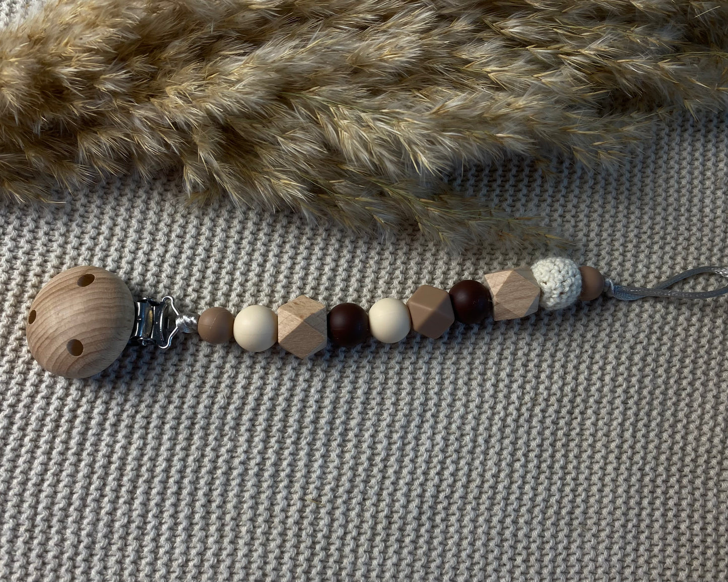 Speenkoord zonder naam | chocolade bruin