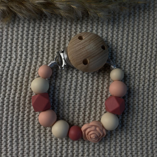 Speenkoord zonder naam | bloem roze tinten