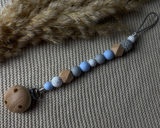 Speenkoord zonder naam | Baby blauw