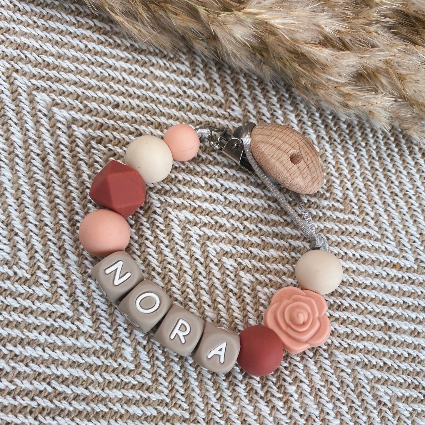 Speenkoord met naam | Aarde tinten