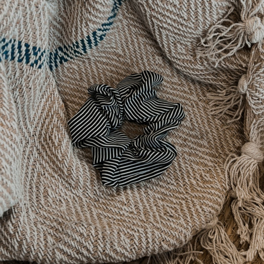 Scrunchie streepjes zwart&wit