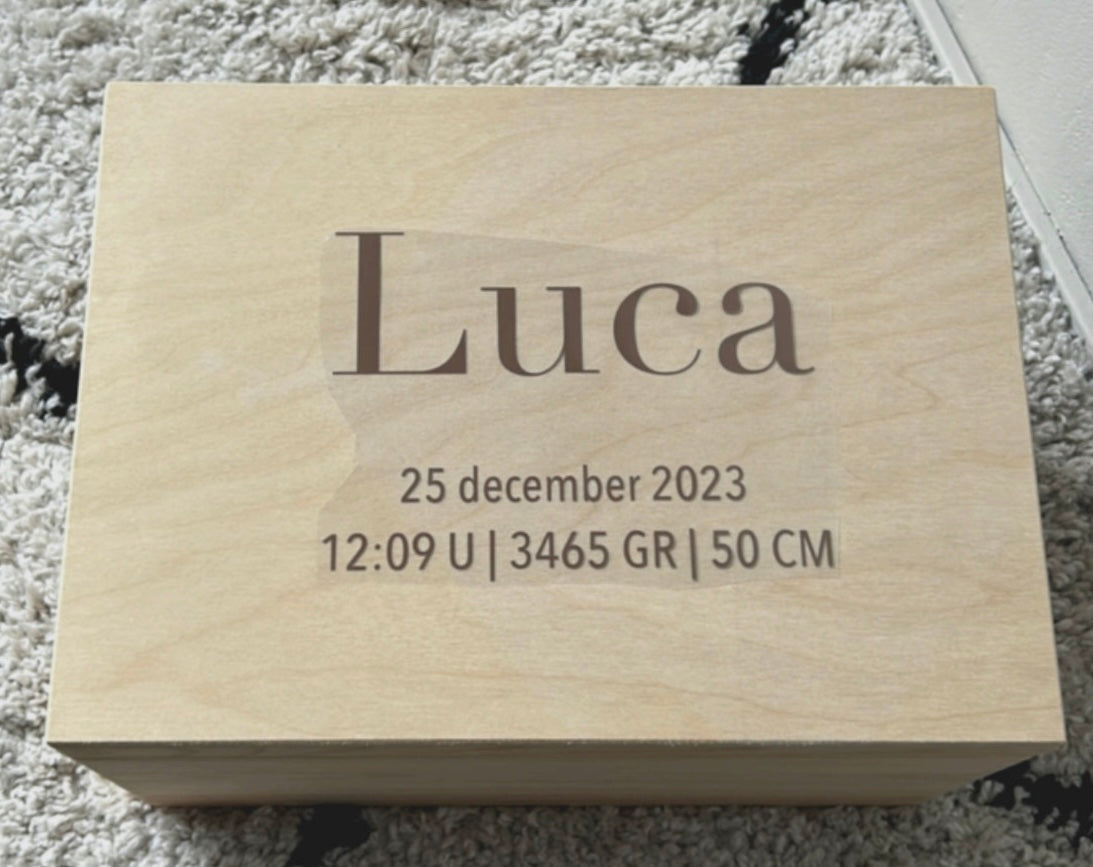 Memorybox - ontwerp basic + (Nu met gratis bewaarset & happy horse knuffel)