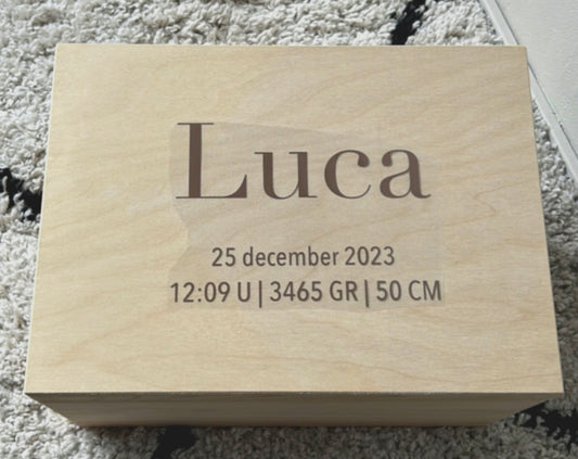 Memorybox - ontwerp basic + (Nu met gratis bewaarset & happy horse knuffel)