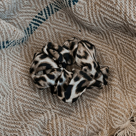 Scrunchie tijgerprint katoen