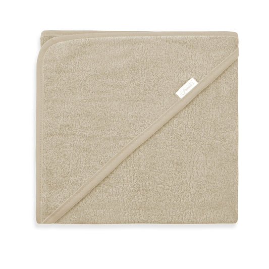 Badcape met naam | Beige