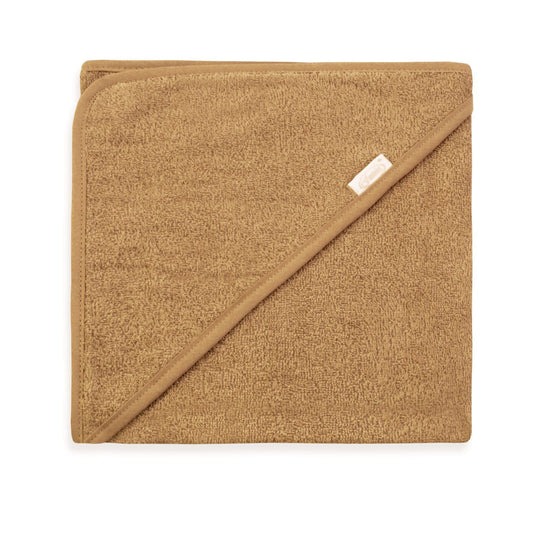 Badcape met naam | Camel bruin
