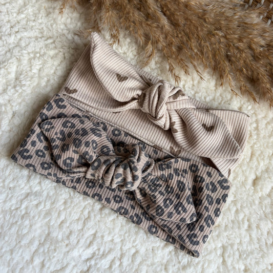 Haarband knoop combideal hartjes & tijgerprint