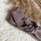 Haarband knoop taupe rib