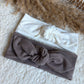 Haarband knoop combideal taupe & wit