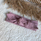 Haarband knoop roze rib