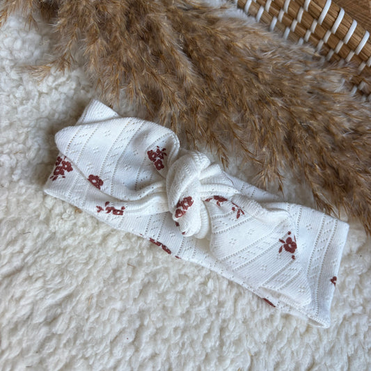 Haarband knoop broderie bloem