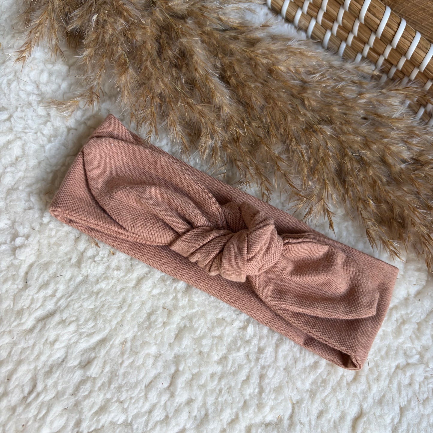 Haarband knoop peach