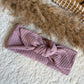 Haarband knoop roze wafel