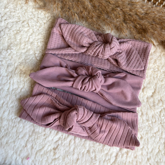 Haarband knoop combideal groot roze