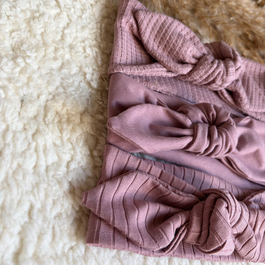 Haarband knoop combideal groot roze