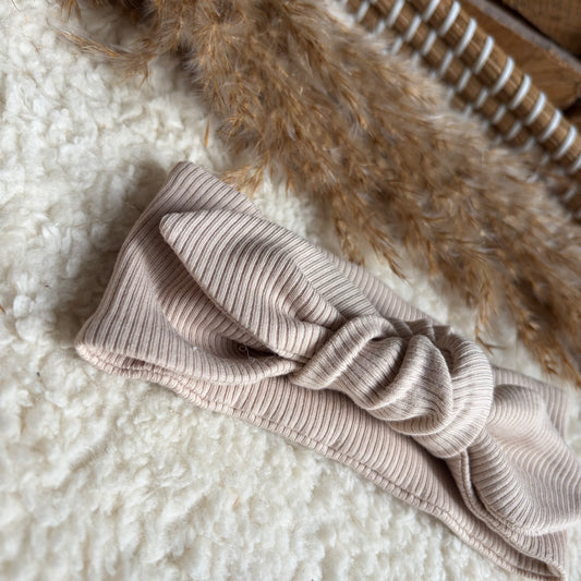 Haarband knoop beige