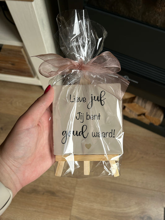 Tegeltje voor de juf/meester