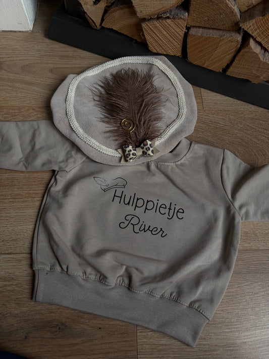 Combi pietenmuts  & hulppietje sweater - Beige