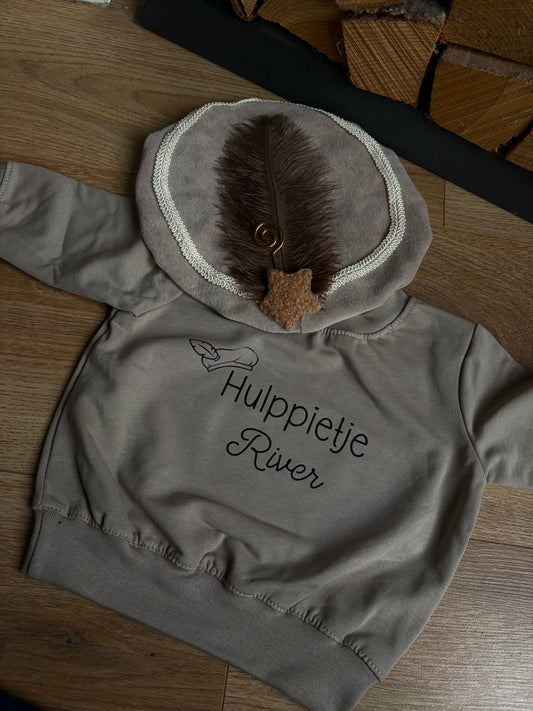 Combi pietenmuts  & hulppietje sweater - Beige