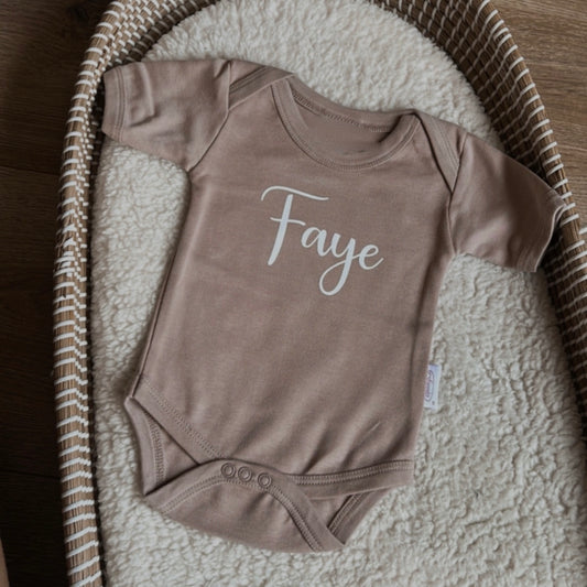 Romper met naam | Pale pink