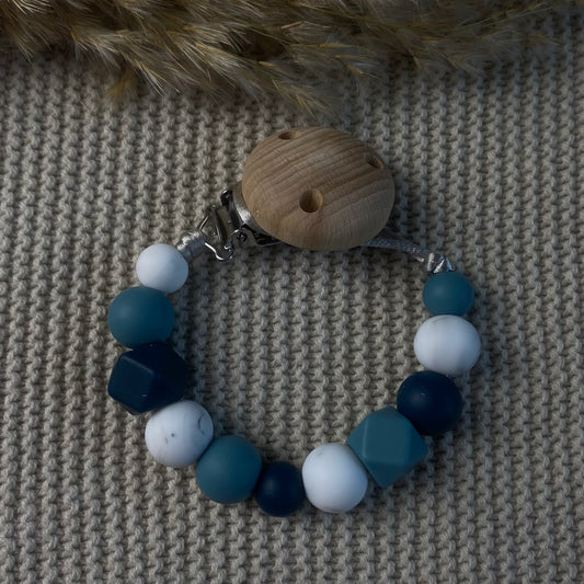 Speenkoord zonder naam | blauw & marble