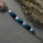 Speenkoord zonder naam | blauw & marble